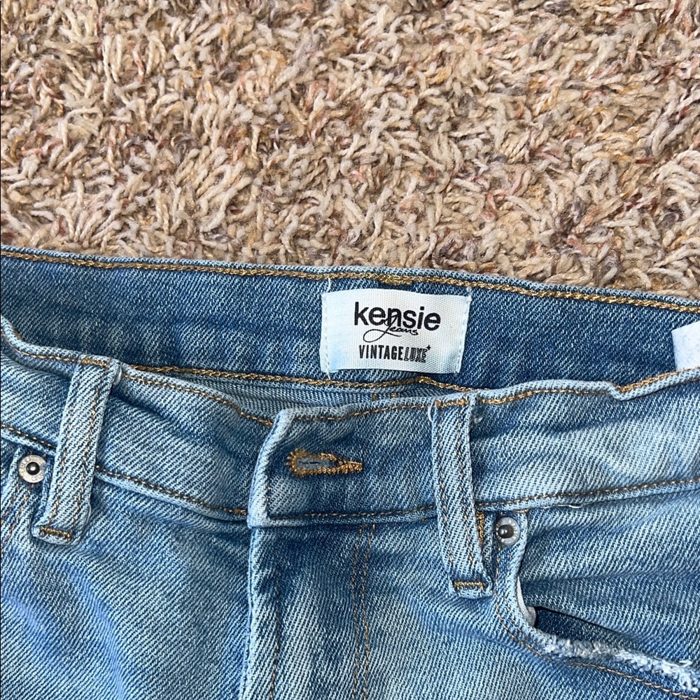 Kensie Light Blue Straight Leg Jeans - Picture 2 of 7